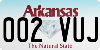 AR license plate 002VUJ
