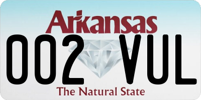 AR license plate 002VUL