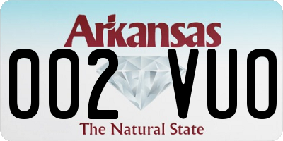 AR license plate 002VUO