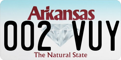 AR license plate 002VUY