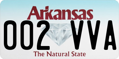 AR license plate 002VVA