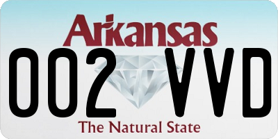 AR license plate 002VVD