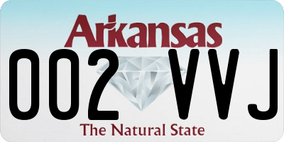 AR license plate 002VVJ
