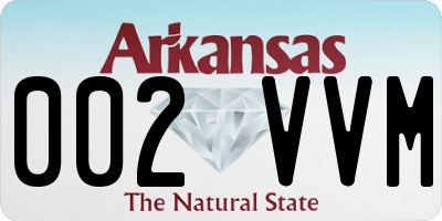 AR license plate 002VVM