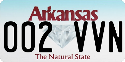 AR license plate 002VVN