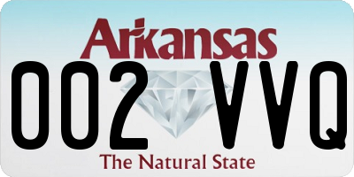 AR license plate 002VVQ