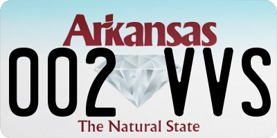 AR license plate 002VVS