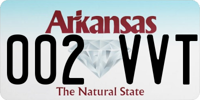 AR license plate 002VVT