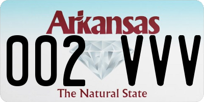 AR license plate 002VVV