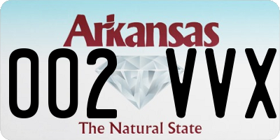 AR license plate 002VVX