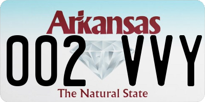 AR license plate 002VVY