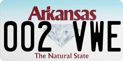 AR license plate 002VWE