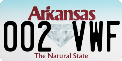 AR license plate 002VWF