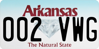 AR license plate 002VWG