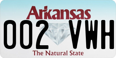 AR license plate 002VWH