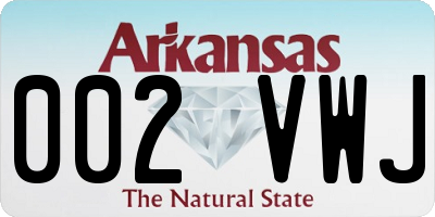 AR license plate 002VWJ