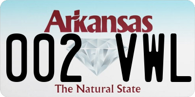 AR license plate 002VWL