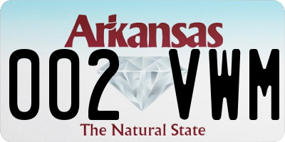 AR license plate 002VWM