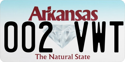 AR license plate 002VWT