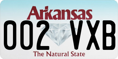AR license plate 002VXB