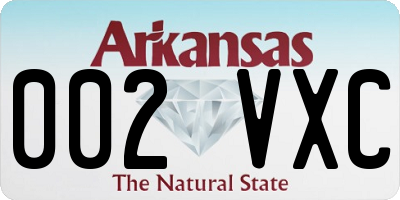 AR license plate 002VXC