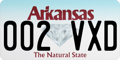 AR license plate 002VXD