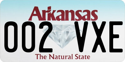 AR license plate 002VXE
