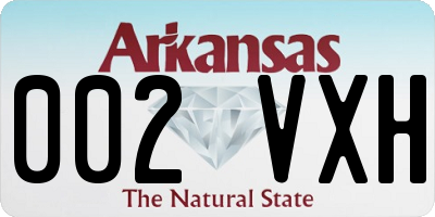 AR license plate 002VXH