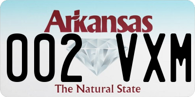 AR license plate 002VXM