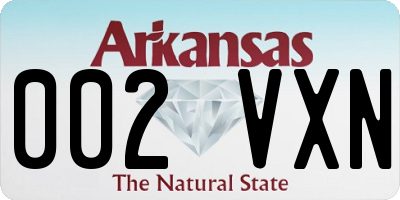 AR license plate 002VXN