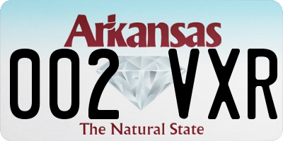 AR license plate 002VXR