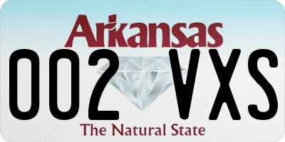 AR license plate 002VXS