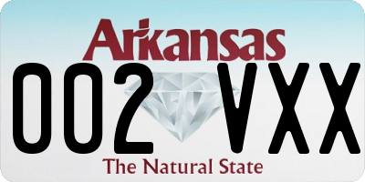 AR license plate 002VXX