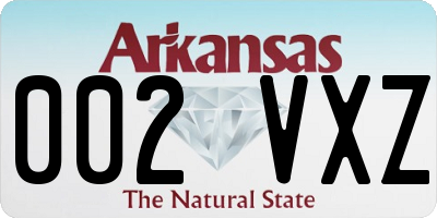AR license plate 002VXZ