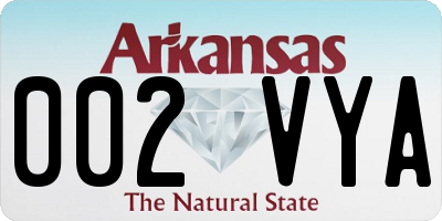 AR license plate 002VYA