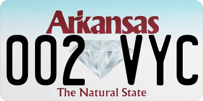 AR license plate 002VYC