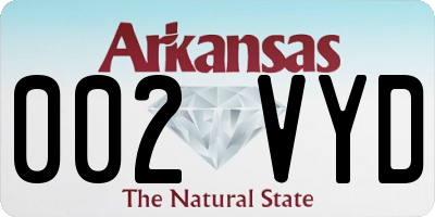 AR license plate 002VYD