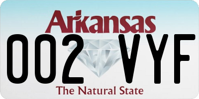 AR license plate 002VYF