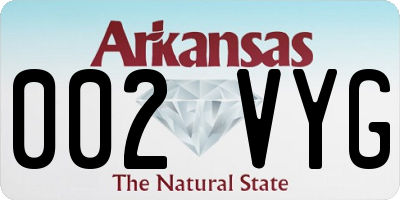 AR license plate 002VYG