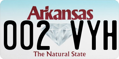 AR license plate 002VYH