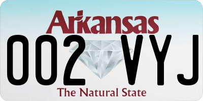 AR license plate 002VYJ