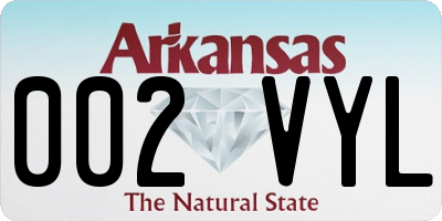 AR license plate 002VYL
