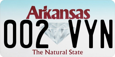 AR license plate 002VYN