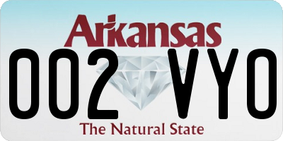 AR license plate 002VYO