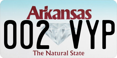 AR license plate 002VYP