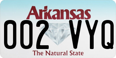 AR license plate 002VYQ