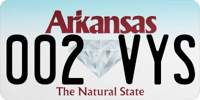 AR license plate 002VYS