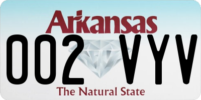 AR license plate 002VYV