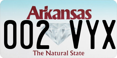 AR license plate 002VYX