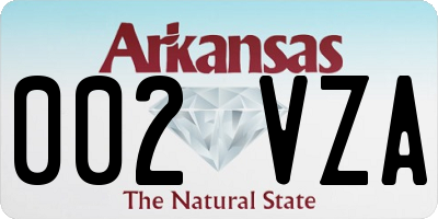 AR license plate 002VZA